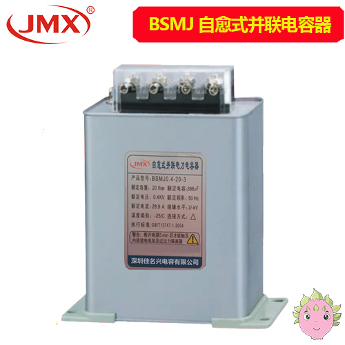 BSMJ自愈式低壓無功補償并聯電力電容器0.4-30-3 330X181X70